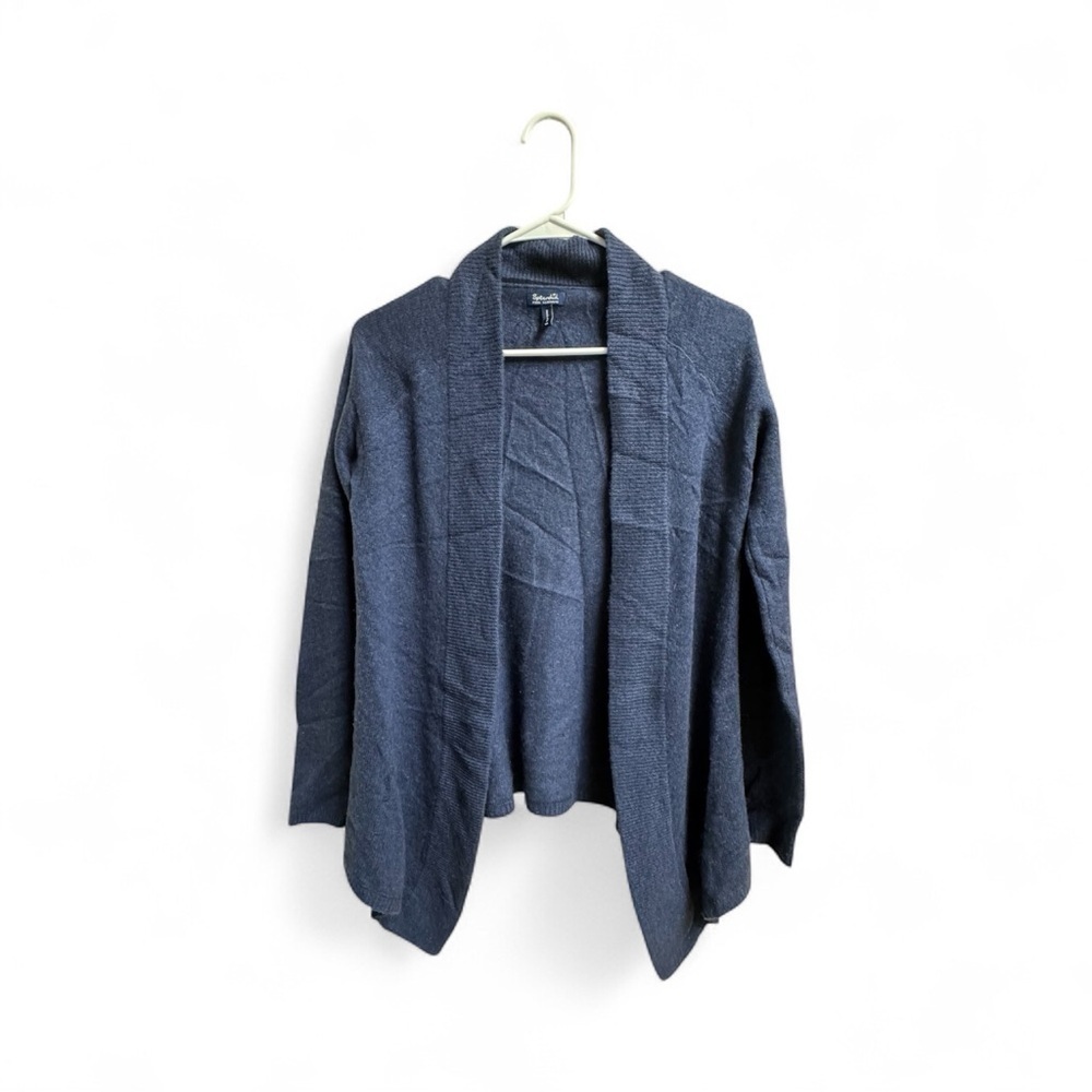 Splendid 100% Cashmere Cardigan Sweater Women’s XS Navy Blue Open Front